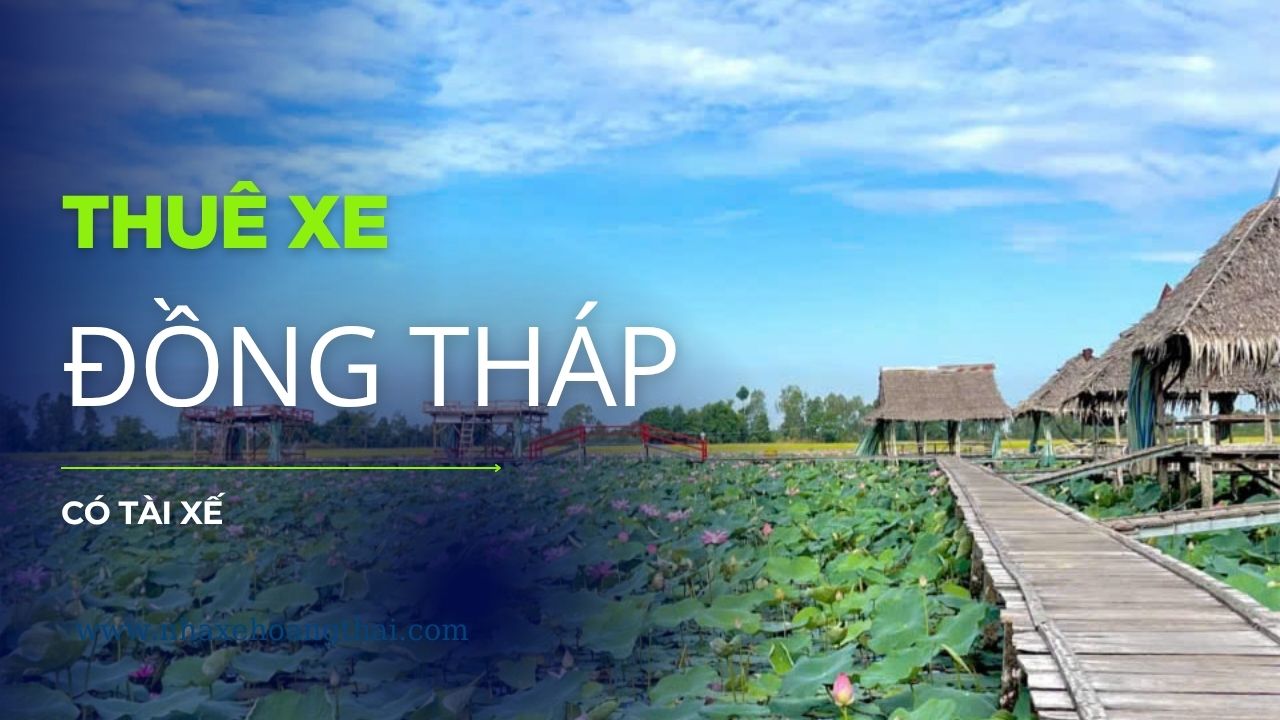 Tài xế chuyên nghiệp đứng cạnh xe du lịch đời mới. Dịch vụ thuê xe đi Đồng Tháp có tài xế phục vụ du lịch và công tác, cam kết an toàn, thông thạo đường sông nước miền Tây.