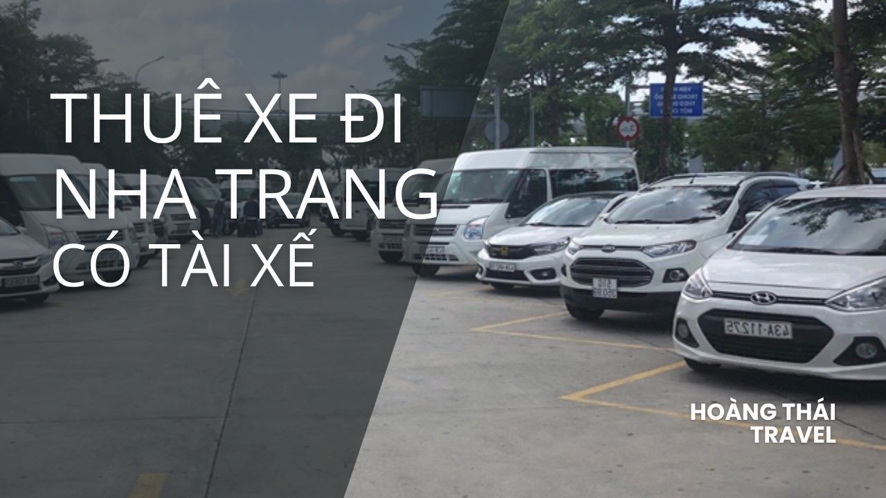 Chiếc xe du lịch 7 chỗ (hoặc 16 chỗ) đời mới đang di chuyển trên đường ven biển hoặc cao tốc. Dịch vụ thuê xe đi Nha Trang phục vụ du lịch biển, tham quan thành phố, cam kết hành trình an toàn, ổn định và tiện nghi tối đa.